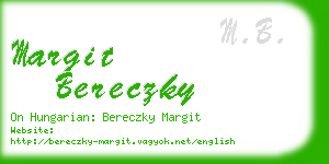 margit bereczky business card